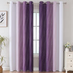 Estelar Textiler Ombre Blackout Curtains 102 Inches Long 2 Panels Set, Full - Image 2