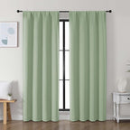 Simplebrand Ava Light Green Blackout Curtains by Simplebrand