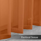 OWENIE Sheer Curtains 63 inch Length 2 Panels Set, Rod Pocket Voile Fimly Sheer - Image 5