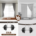 1” Diameter brown curtain rod Itself is 30 to 90 inch. 1 Pack Fits 30-84 inch - Image 4