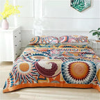 MSGKV Boho Throw Blanket for Bed 100% Cotton Blankets 90''x98'' Decorative - Image 3