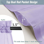 Small Sheer Curtains Tier 24 Inches Length 2 Pieces, Light Filtering Cafe - Image 3