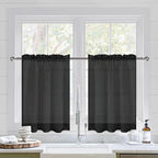 DWCN Sheer Curtains Semi Transparent Voile Rod Pocket Curtains by DWCN