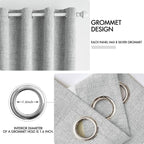 MIULEE 100% Blackout Linen Curtains - Image 4
