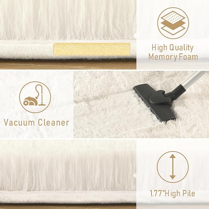 LOCHAS Ultra Soft Indoor Modern Area Rugs Fluffy Living Room Carpets - Image 6