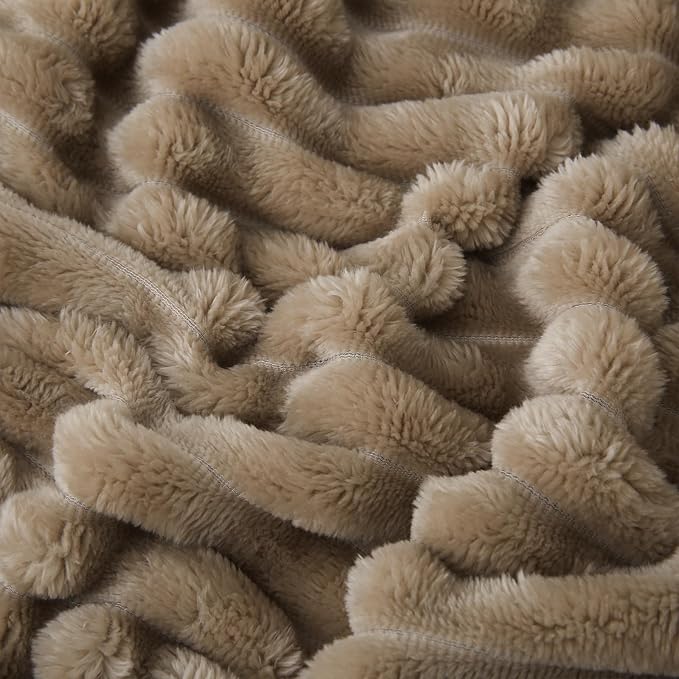 Tan Fleece Throw Blanket 50”×60” - Image 6