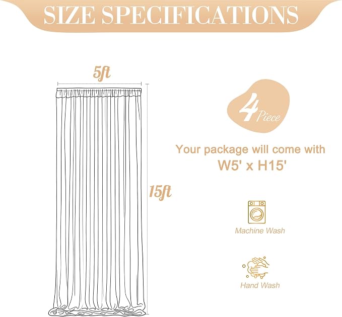20ft x 15ft Baby Blue Tulle Backdrop Curtain - Image 7