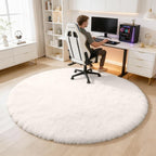 OLANLY Ivory Round Rugs for Bedroom - Image 8