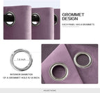 MIULEE Velvet Curtains Lavender Light Purple Elegant Grommet Thermal Insulated - Image 2