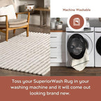 Nuloom SuperiorWash Collection Kai Off-White, Soft and Cozy, High Traffic - Image 3