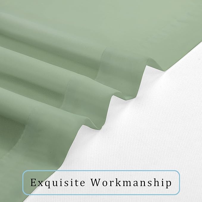 OWENIE Sage Sheer Curtains 144 inch Extra Long, Elegant and Airy Drapes - Image 4