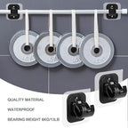Codoule 2PCS No Drill Curtain Rod Brackets Drilling Self Adhesive Holder Hooks - Image 3