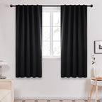 Deconovo Blackout Curtains, Thermal Insulated, W42 x L63 2 Panels, Back Tab by Deconovo