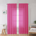 OWENIE Hot Pink Sheer Curtains for Bedroom Living Room 90 Inches Long, Elegant by OWENIE