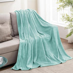 BEDELITE Fleece Blanket Twin Size Haze Blue Throw Blankets - Image 5