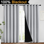 Yakamok 2 Thick Layers 100% Completely Blackout Window Curtains, Thermal - Image 2