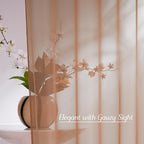 NICETOWN Voile Sheer Terracotta Curtains 96 inches Long 2 Panels Set, Grommet - Image 3