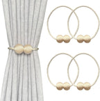 Melaluxe 4 Pack Magnetic Curtain Tiebacks, Decorative Curtain Holdbacks by Melaluxe