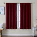 Simplebrand Ava Burgundy Short Blackout Curtains by Simplebrand