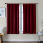 Simplebrand Ava Burgundy Short Blackout Curtains by Simplebrand