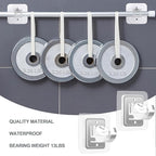 10PCS Curtain Rods No Drilling, Bracket No Drill Curtain Rod Brackets Self - Image 5