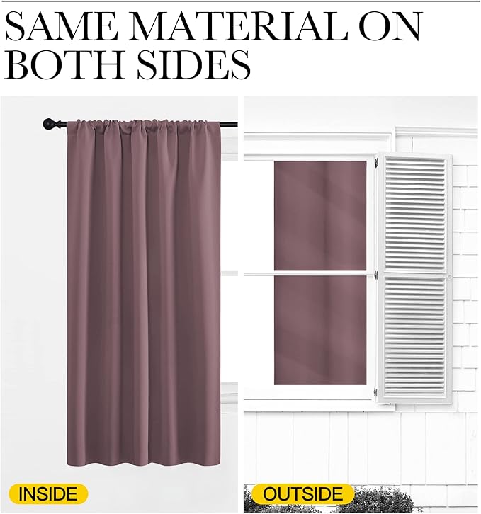 NICETOWN Bedroom Curtains for Kids Room, Window Treatment Thermal Insulated - Image 6
