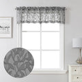 Lecloud Leia Charcoal Grey Curtains Sheer Valances by Lecloud