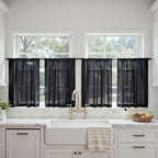 MIULEE Short Curtains 30 Inches Long, 4 Panels Set, Light Filtering Half Window by MIULEE