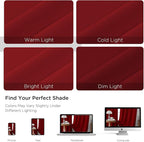CUCRAF Red Blackout Curtains 96 inch Length 2 Panels Set, Rod Pocket Room - Image 4