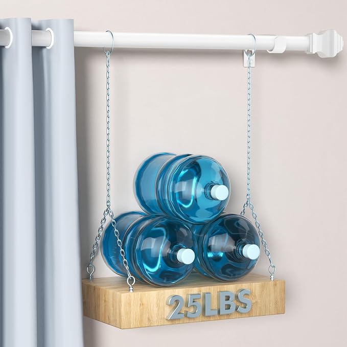 Curtain Rods for Windows 36-124 inch, 5/8 inch White Curtain Rod - Image 2