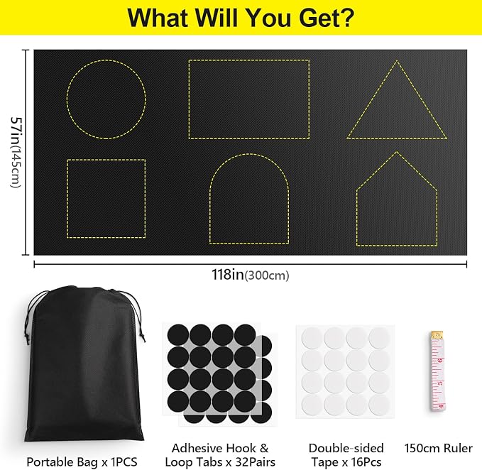 FADOTY Blackout Curtains for Bedroom, Portable 100% Black Out Window Cover Film - Image 4