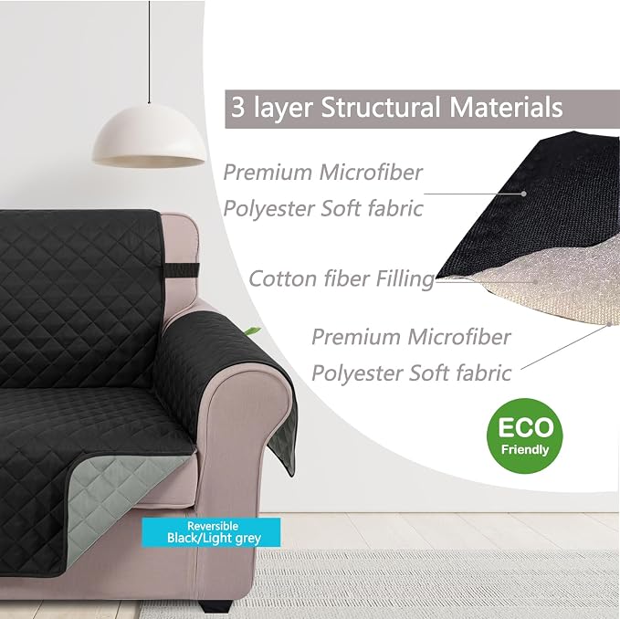 U-NICE HOME Reversible Sofa Cover Couch Cover - Image 4