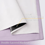 Yakamok 100% Blackout Curtain Panels 84 inches Cold and Light Blocking Drapes - Image 4