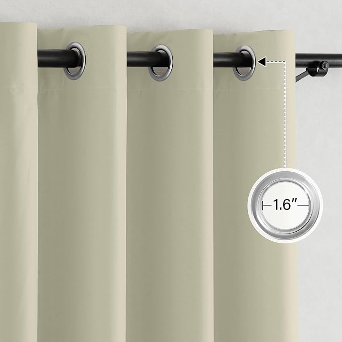 NICETOWN 100% Blackout Curtains 96 inches Long, Grommet Lightweight Easy to - Image 2