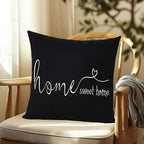 MFGNEH Home Sweet Home Quotes Farmhouse Pillow Covers 18x18 Inch, Farmhouse - Image 4
