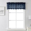 Lecloud Leia 14 Inch Navy Blue Sheer Valances by Lecloud