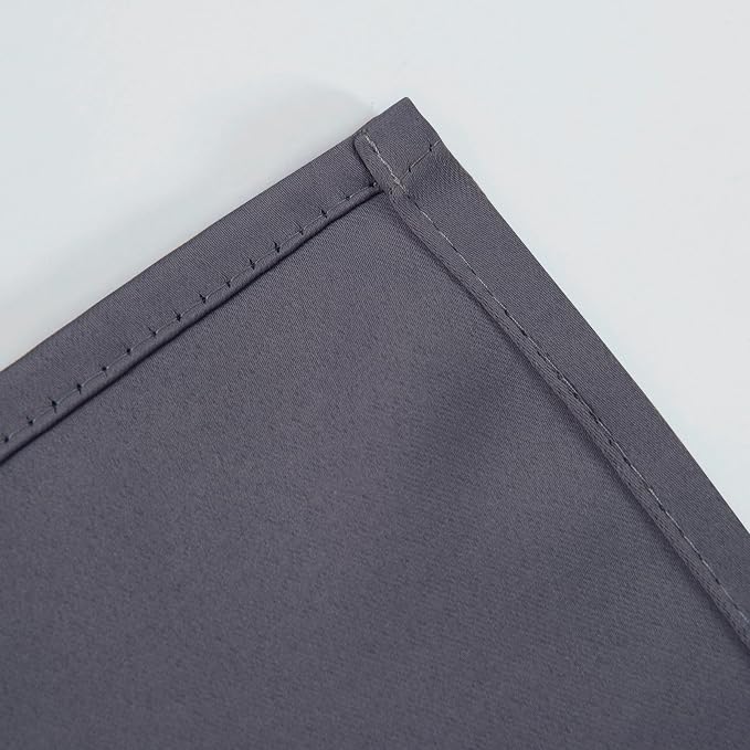 LEMOMO Blackout Curtains 52 x 120 Inch Long Grey Curtains Set of 2 Panels Room - Image 7