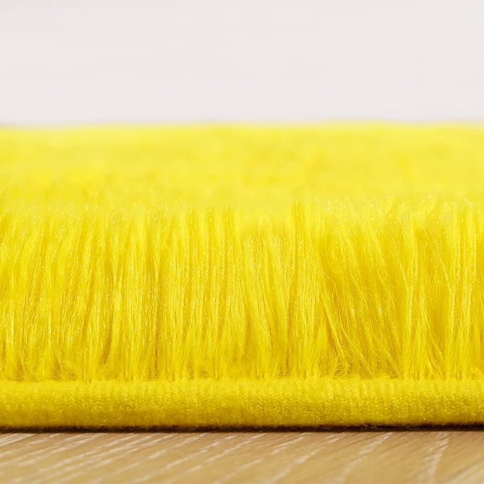 Amearea Shag Fluffy Small Rug, 2x4 Feet Throw Rugs - Image 5