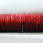 linmopm Faux Fur Rug Sheepskin Shag Fluffy Fuzzy Red 4x6 ft Rugs - Image 4