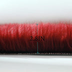 linmopm Faux Fur Rug Sheepskin Shag Fluffy Fuzzy Red 2x6 ft Runner Rugs - Image 6