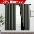 NICETOWN 100% Blackout Window Curtain Panels, Full Light Blocking Drapes - Image 2