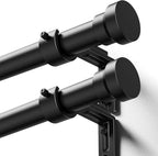 YaFex Curtain Rods 2 Pack 32-84 Inch, Heavy Duty 1 Inch Curtain Rod, Modern by YaFex