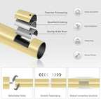 VOIIY Gold Curtain Rods for Windows 18 to 42 Inch, Size:18-42 Inch - Image 7