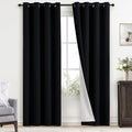 Yakamok 100% Blackout Curtains Black Room Darkening Thermal Insulated Window by Yakamok