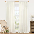 LAMIT Cream Linen Curtains for Living Room, 84 Inches Long 2 Panels Natural by LAMIT