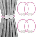Melaluxe 4 Pack Magnetic Curtain Tiebacks, Decorative Curtain Holdbacks by Melaluxe