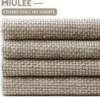 MIULEE Pack of 4 Couch Throw Pillow Covers 18x18 Inch Khaki Soft Decorative - Image 6