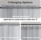 Chyhomenyc Light Grey Sheer Curtains 84 Inch Length 2 Panels, Light Filtering - Image 2