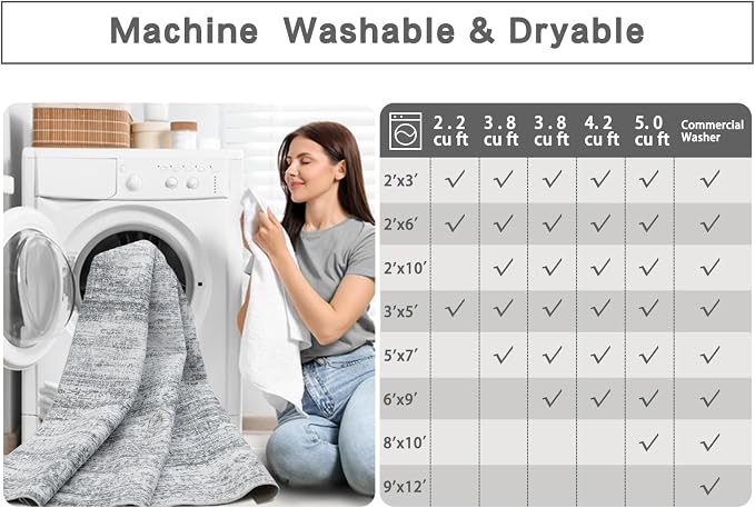 Washable Rugs 5x7 Area Rugs for Living Room, Rugs for Bedroom, Large Carpets - Image 9
