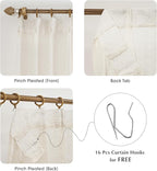 FMFUNCTEX Linen Sheer Pinch Pleated Curtains - Image 4